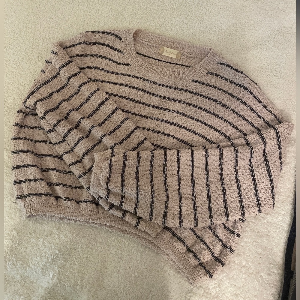 Altar’d State Stripped Cropped sweater with wide sleeves